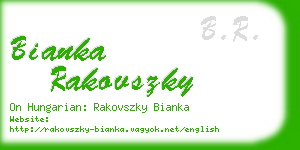 bianka rakovszky business card